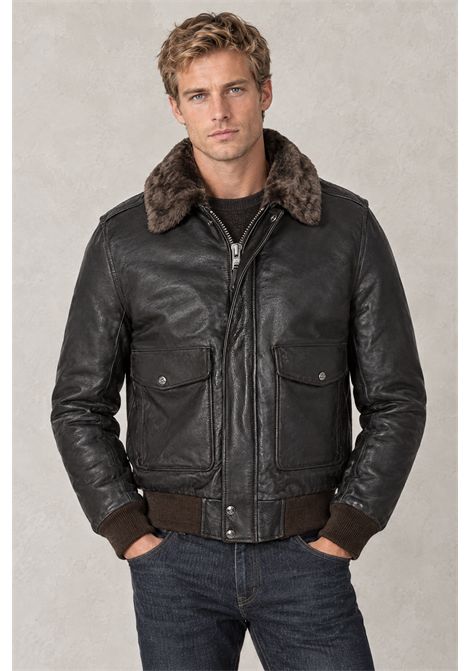 Schott NYC Giubbotto Pilota A-2 Vintage in Pelle di Vitello Marrone Uomo SCHOTT N.Y.C | Giubbotti | LC5331XBROWN